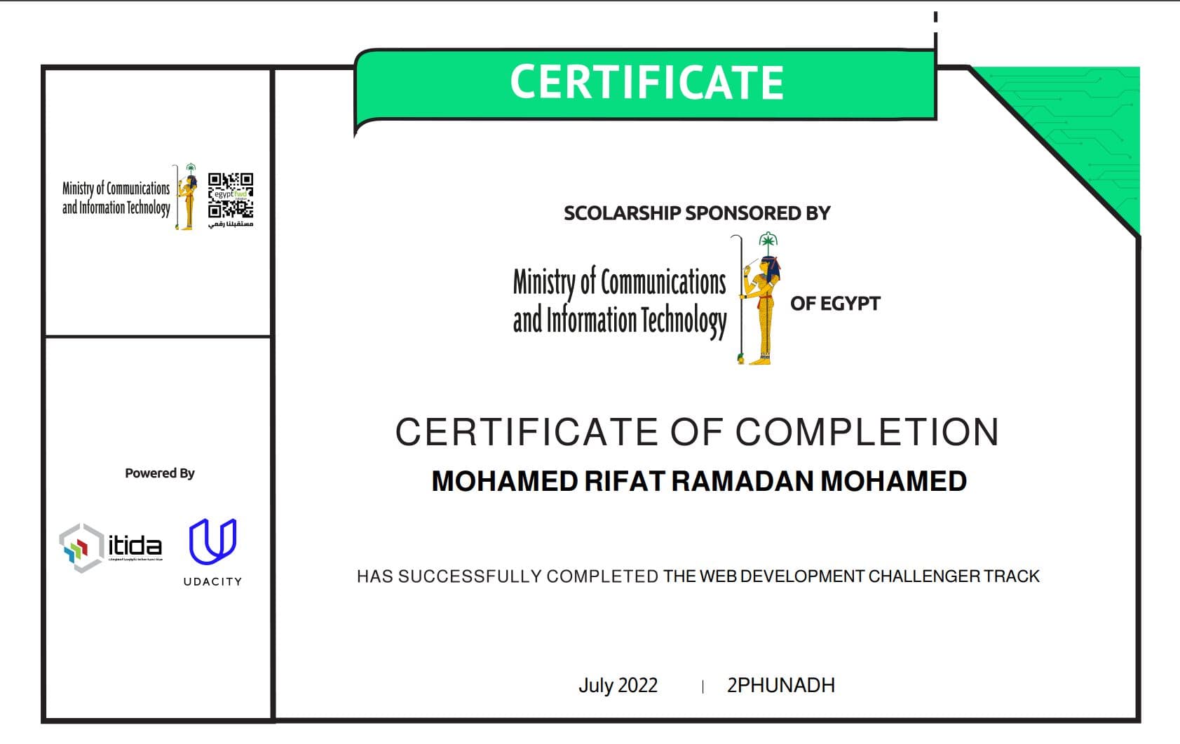مسار تحدي تطوير الويب